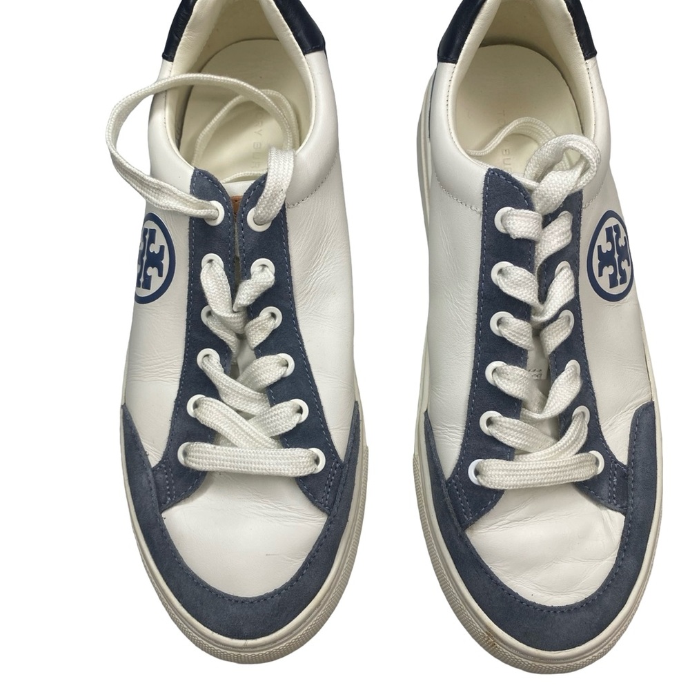 Tory Burch Women's Blue and White Sneakers - Picture 2 of 11